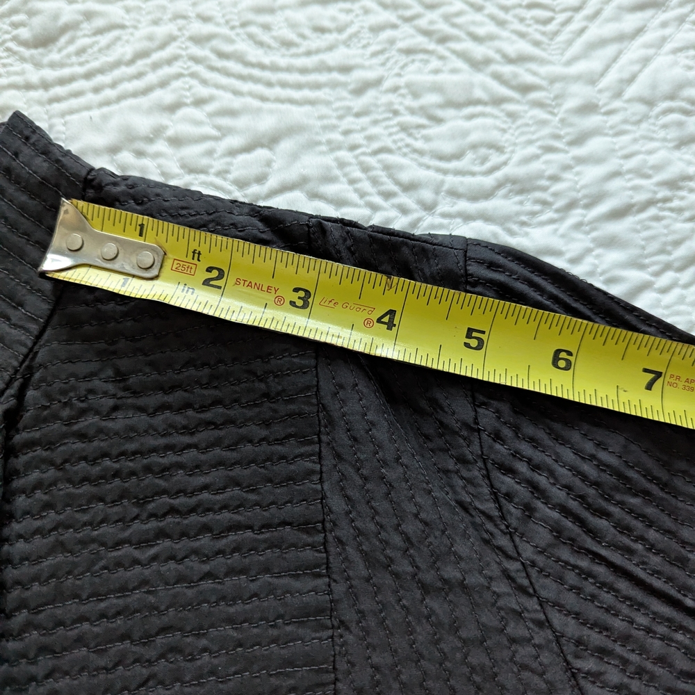 Eileen Fisher Black Quilted Silk Habutai - Picture 7 of 11